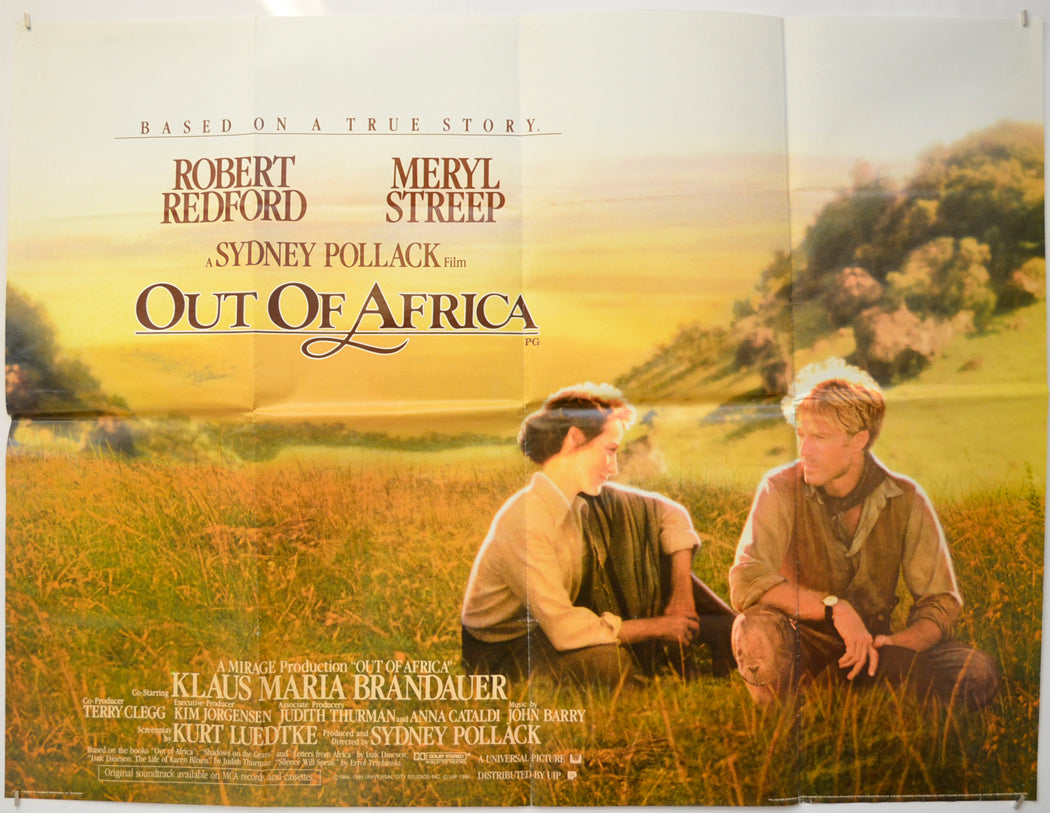 Out Of Africa Original Quad Poster - Film Poster - Movie Poster  