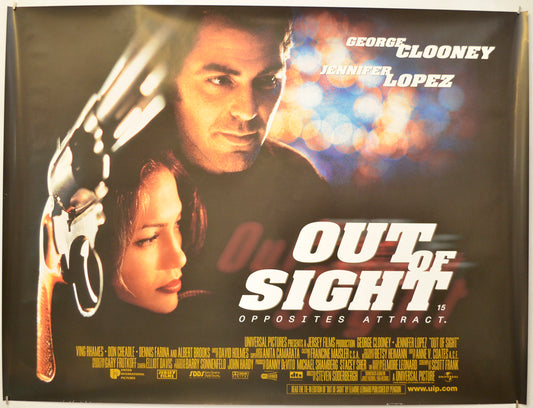 Out Of Sight Original Quad Poster - Film Poster - Movie Poster  