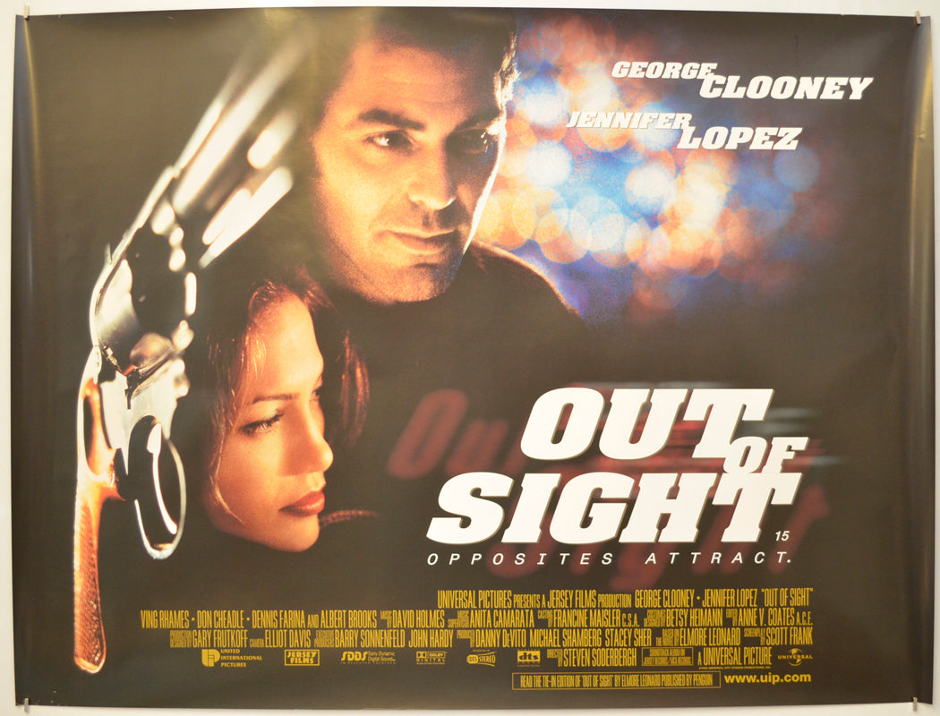 Out Of Sight Original Quad Poster - Film Poster - Movie Poster  