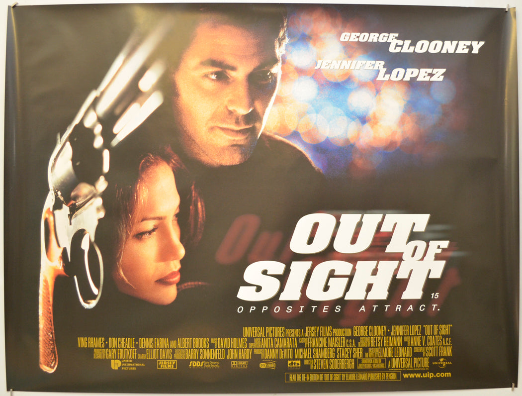 Out Of Sight Original Quad Poster - Film Poster - Movie Poster  