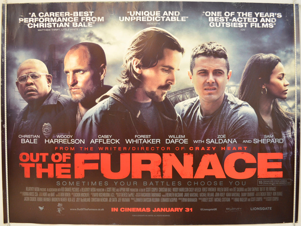 Out Of The Furnace  Original Quad Poster - Film Poster - Movie Poster 