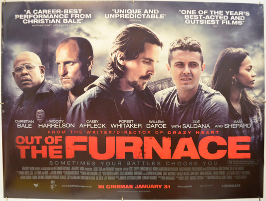 Out Of The Furnace  Original Quad Poster - Film Poster - Movie Poster