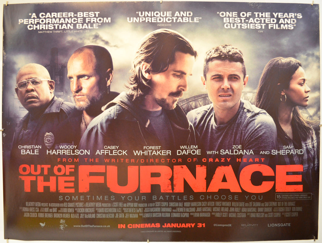 Out Of The Furnace  Original Quad Poster - Film Poster - Movie Poster