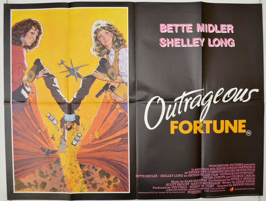 Outrageous Fortune   Original Quad Poster - Film Poster - Movie Poster 