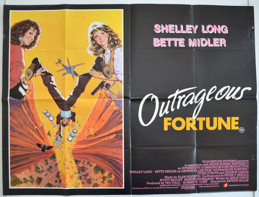 Outrageous Fortune  Original British Quad Poster - Film Poster - Movie Poster 