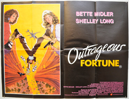 Outrageous Fortune  Original Quad Poster - Film Poster - Movie Poster