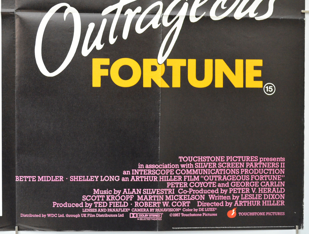 OUTRAGEOUS FORTUNE (Bottom Right) Cinema Quad Movie Poster 