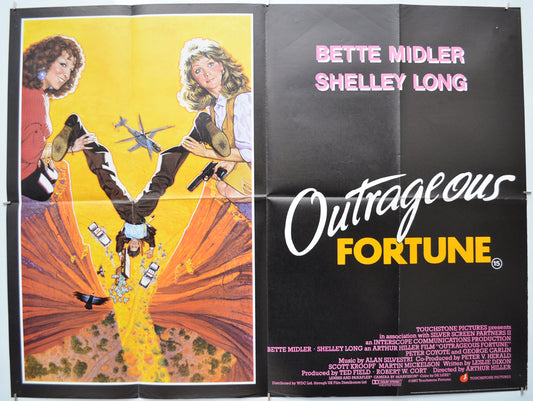 Outrageous Fortune Original Quad Poster - Film Poster - Movie Poster  