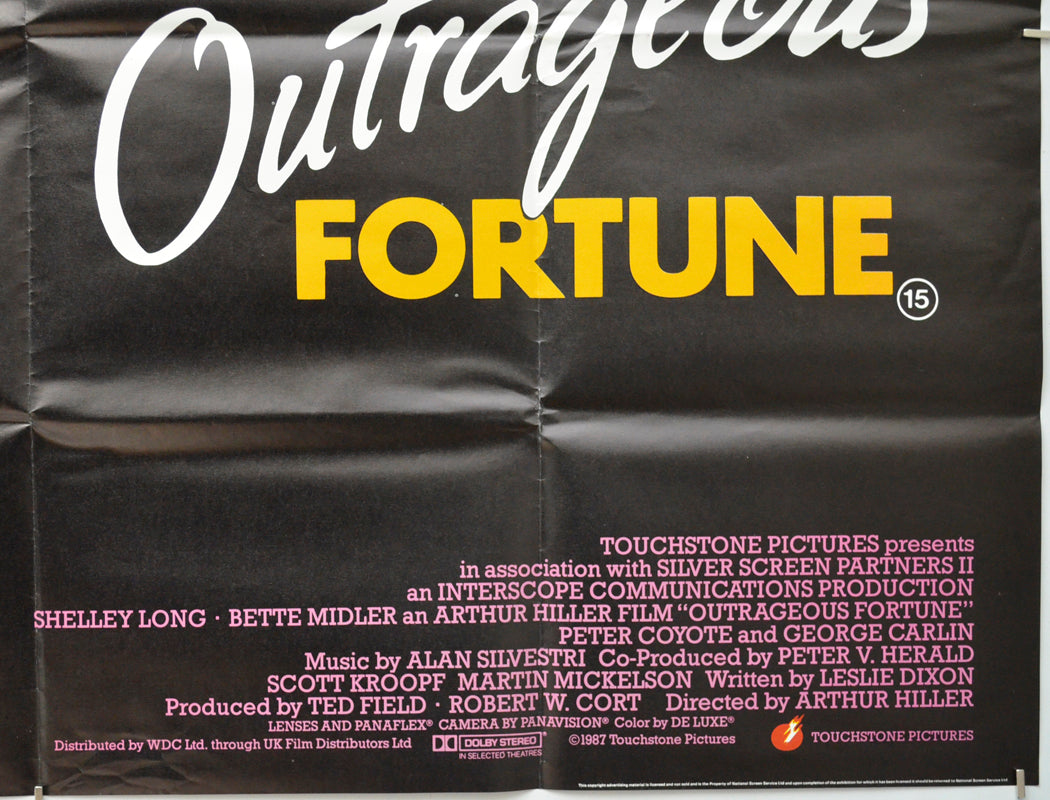 OUTRAGEOUS FORTUNE (Bottom Right) Cinema Quad Movie Poster 