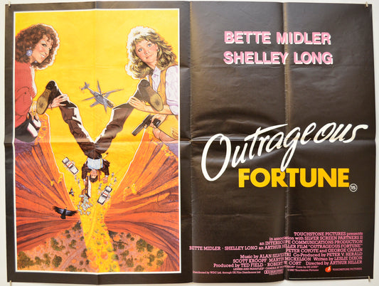 Outrageous Fortune Original Quad Poster - Film Poster - Movie Poster  