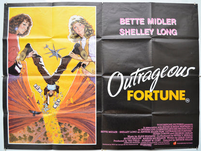 Outrageous Fortune  Original Quad Movie Poster  