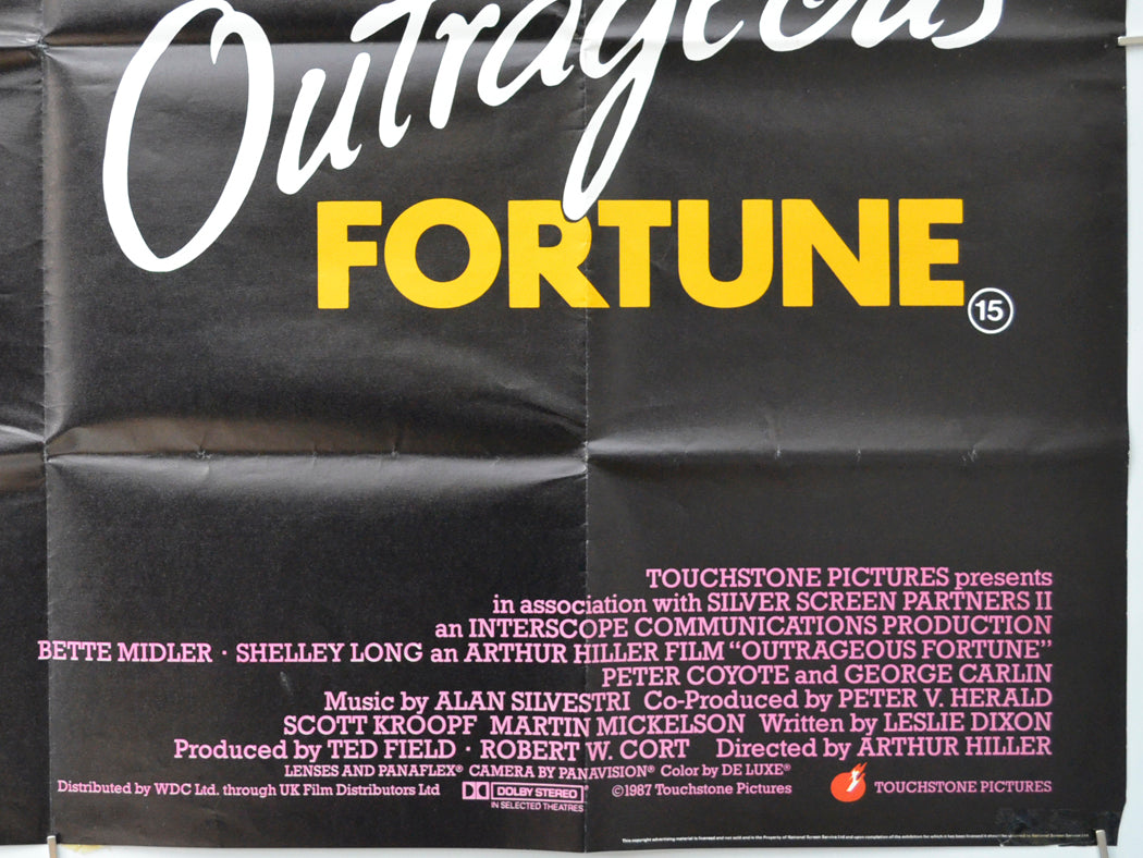 OUTRAGEOUS FORTUNE (Bottom Right) Cinema Quad Movie Poster 