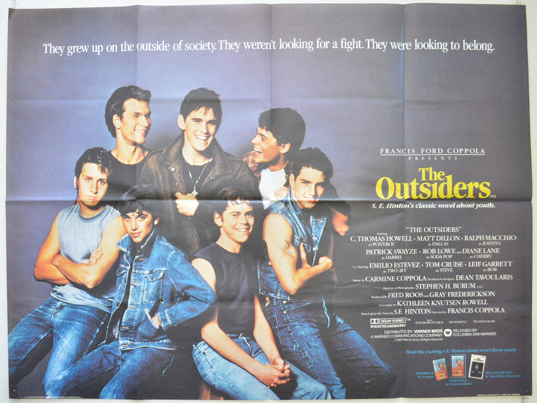 The Outsiders  Original British Quad Poster - Film Poster - Movie Poster 