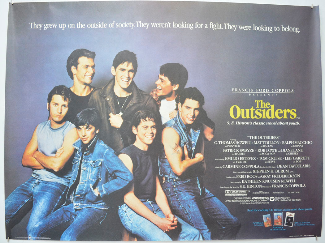 The Outsiders Original Quad Poster - Film Poster - Movie Poster