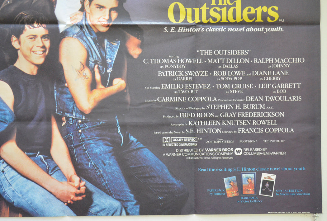 THE OUTSIDERS (Bottom Right) Cinema Quad Movie Poster 