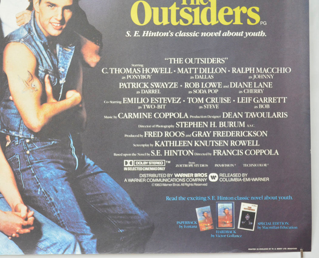 THE OUTSIDERS (Bottom Right) Cinema Quad Movie Poster 