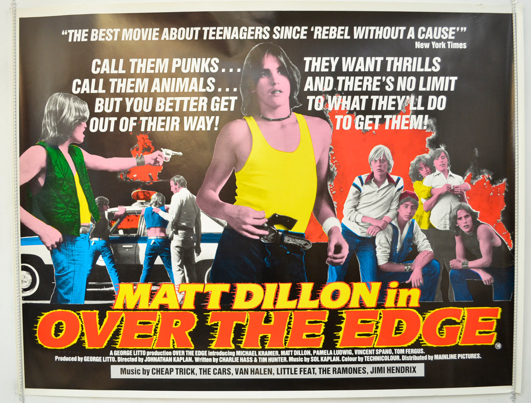 Over The Edge  Original Quad Poster - Film Poster - Movie Poster