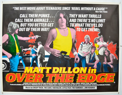 Over The Edge Original Quad Poster - Film Poster - Movie Poster  