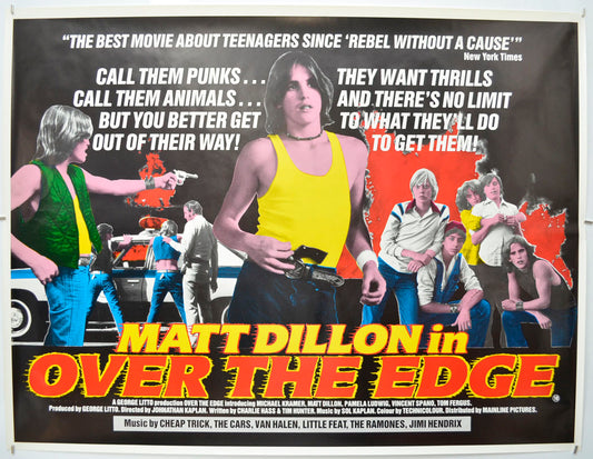 Over The Edge Original Quad Poster - Film Poster - Movie Poster  