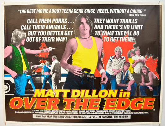 Over The Edge Original Quad Poster - Film Poster - Movie Poster  