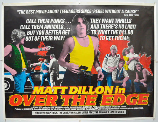 Over The Edge Original Quad Poster - Film Poster - Movie Poster