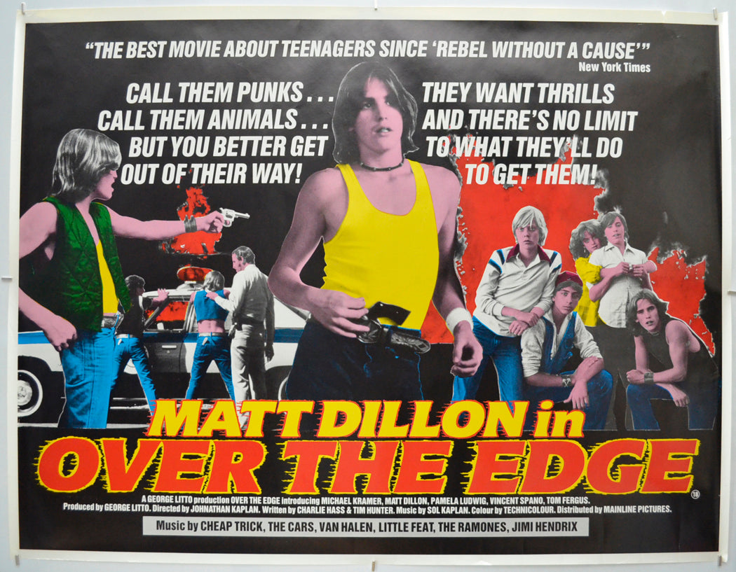 Over The Edge Original Quad Poster - Film Poster - Movie Poster