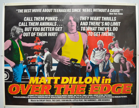 Over The Edge Original Quad Poster - Film Poster - Movie Poster