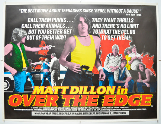 Over The Edge Original Quad Poster - Film Poster - Movie Poster