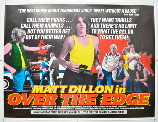 Over The Edge Original Quad Poster - Film Poster - Movie Poster