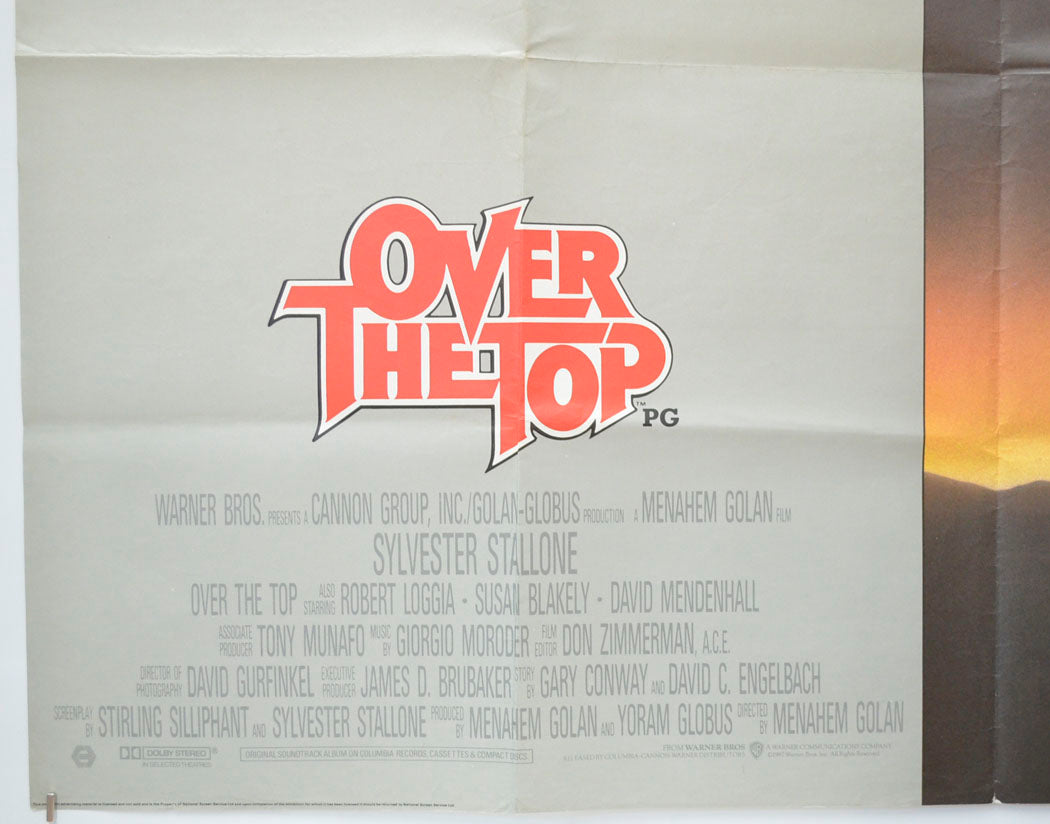 OVER THE TOP (Bottom Left) Cinema Quad Movie Poster 