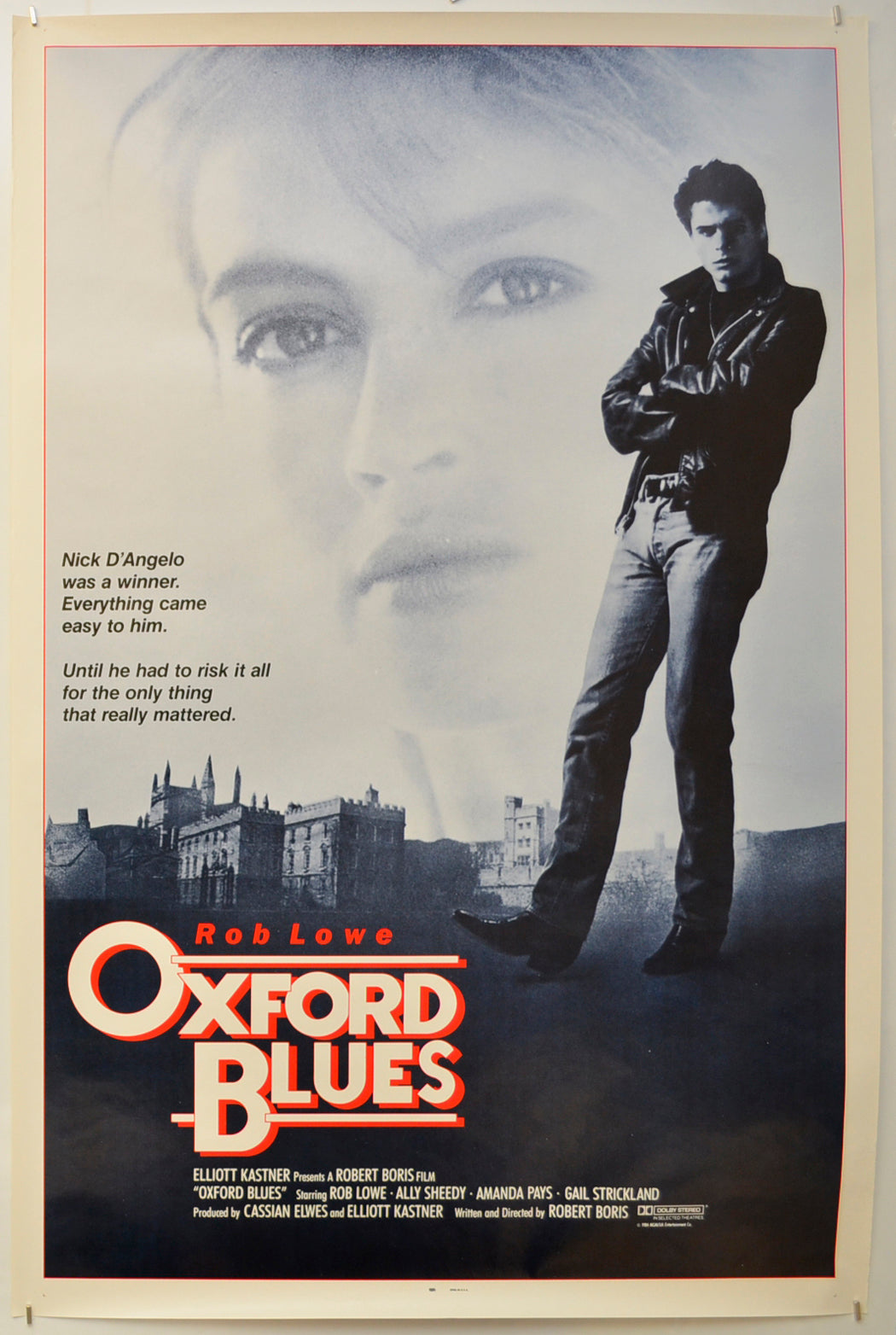 Oxford Blues  Original One Sheet Poster - Film Poster - Movie Poster