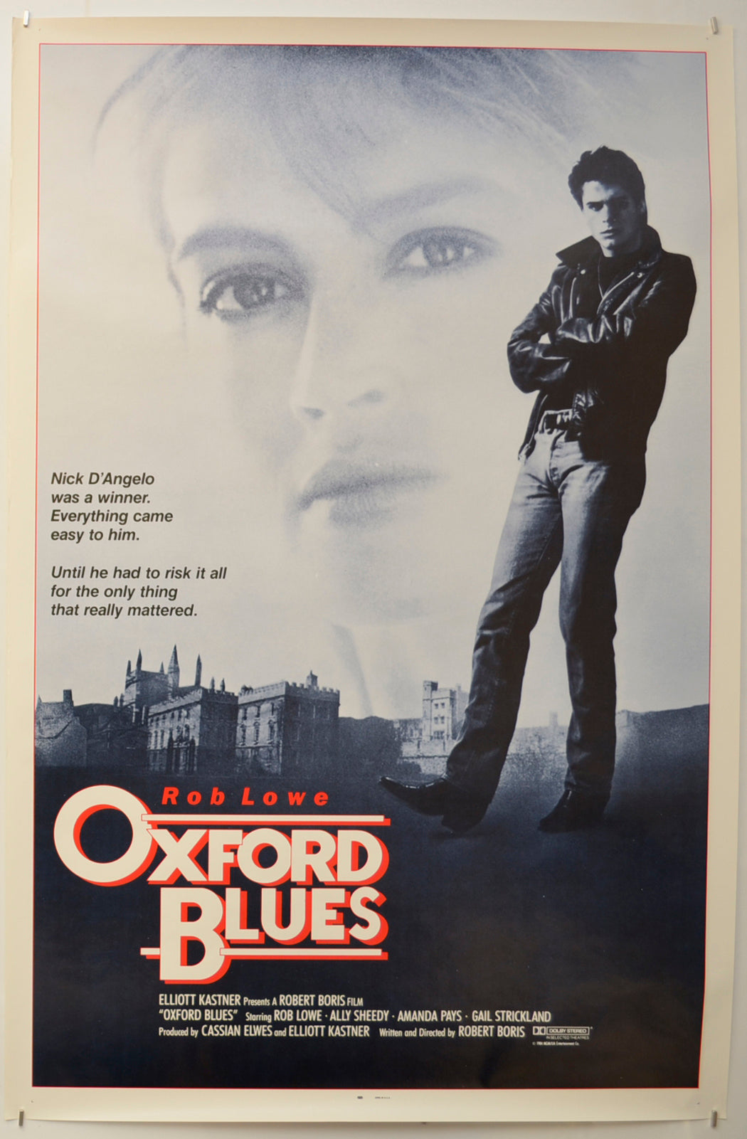 Oxford Blues  Original One Sheet Poster - Film Poster - Movie Poster