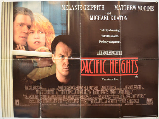 Pacific Heights Original Quad Poster - Film Poster - Movie Poster