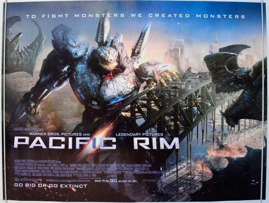 Pacific Rim Original British Quad Poster - Film Poster - Movie Poster 