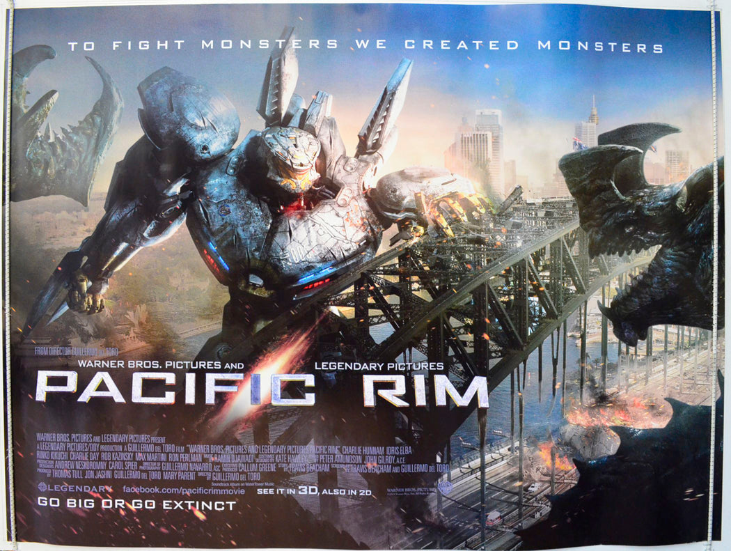 Pacific Rim Original British Quad Poster - Film Poster - Movie Poster 