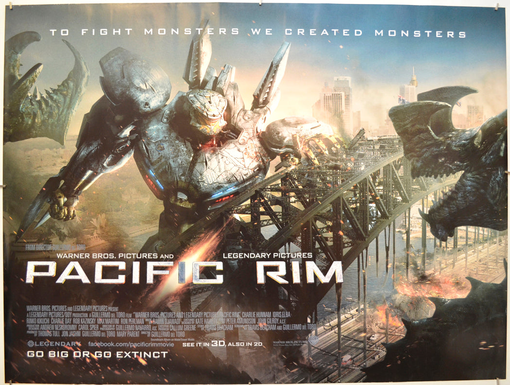 Pacific Rim Original Quad Poster - Film Poster - Movie Poster