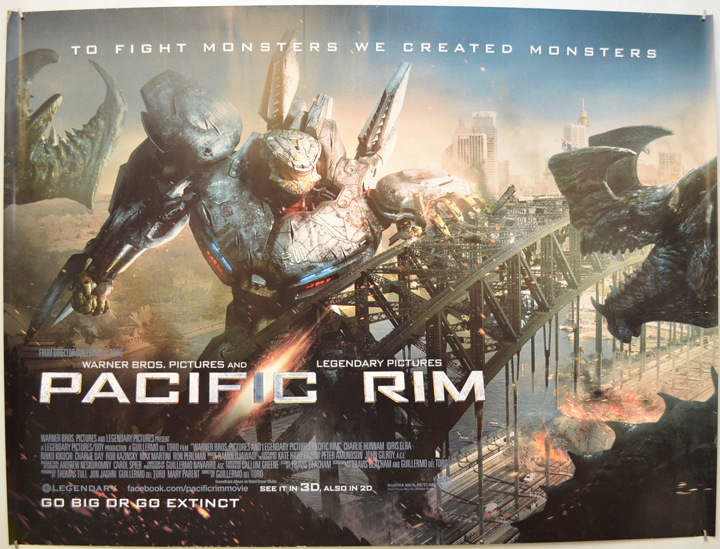 Pacific Rim Original Quad Poster - Film Poster - Movie Poster