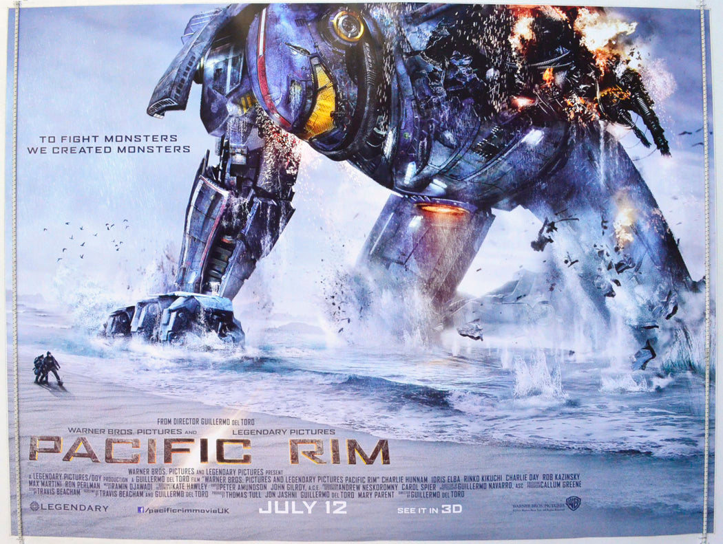 Pacific Rim  (Teaser / Advance Version)   Original British Quad Poster - Film Poster - Movie Poster 