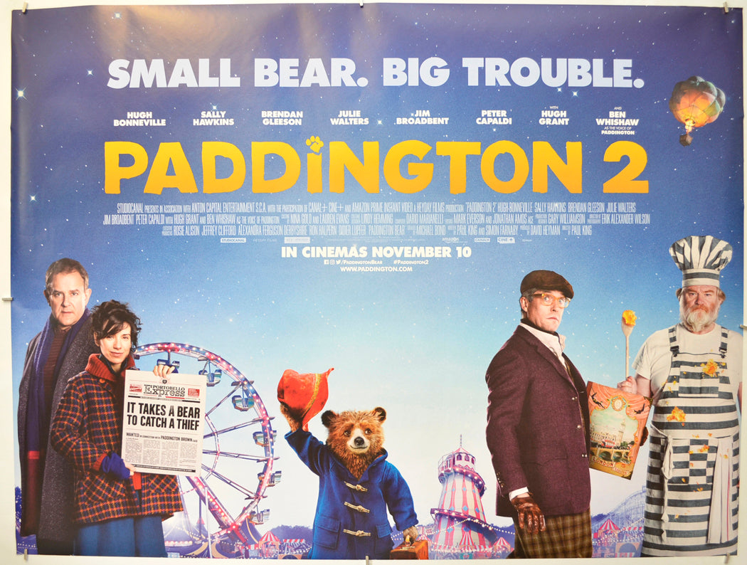 Paddington 2 Original Quad Poster - Film Poster - Movie Poster