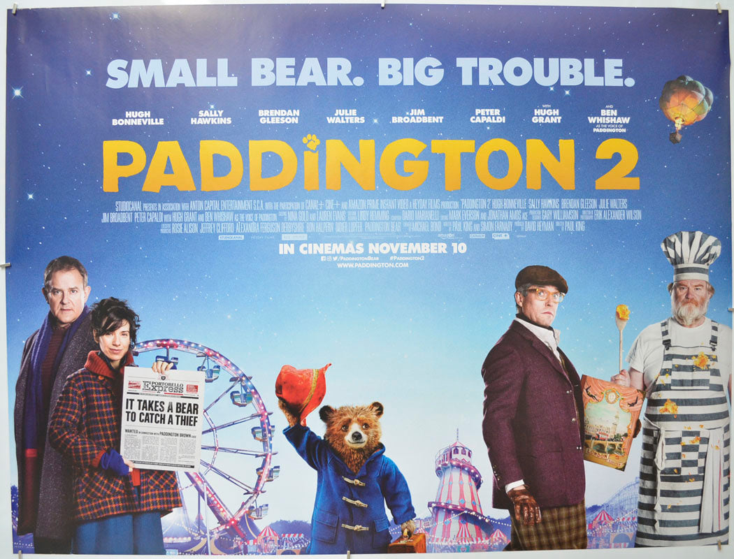 Paddington 2  Original Quad Poster - Film Poster - Movie Poster