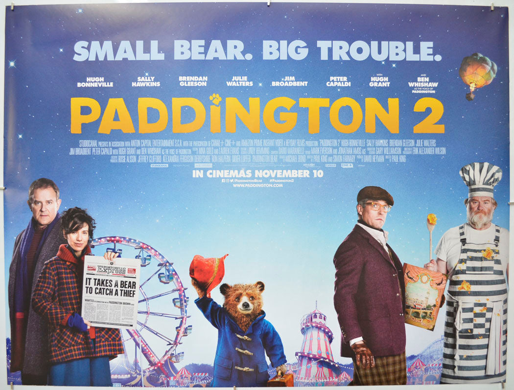 Paddington 2 Original Quad Poster - Film Poster - Movie Poster