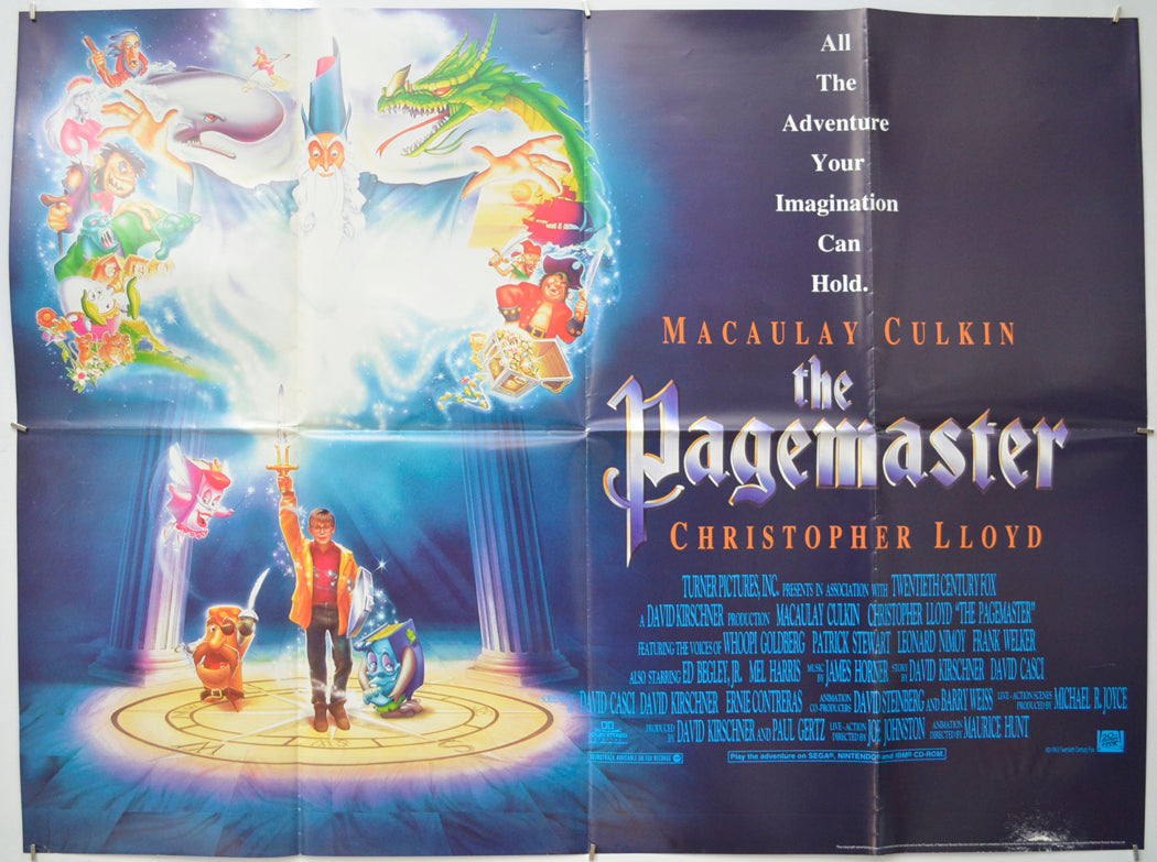 The Pagemaster Original Quad Poster - Film Poster - Movie Poster