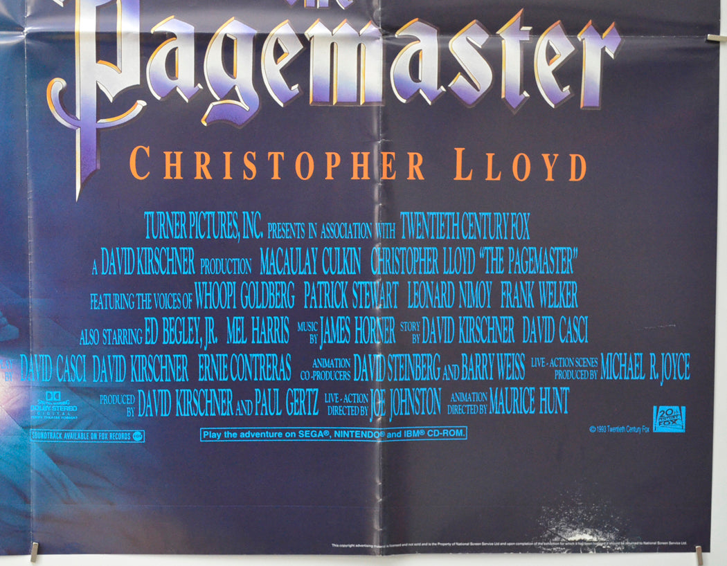 THE PAGEMASTER (Bottom Right) Cinema Quad Movie Poster 