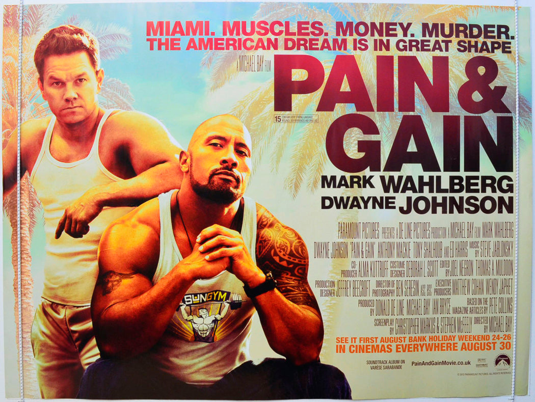 Pain and Gain Original British Quad Poster - Film Poster - Movie Poster 