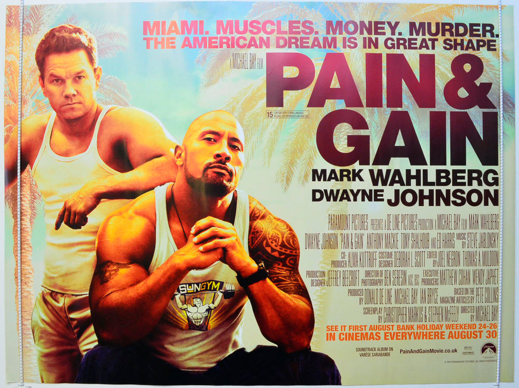 Pain and Gain Original British Quad Poster - Film Poster - Movie Poster 