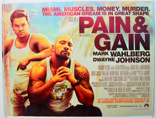 Pain and Gain Original British Quad Poster - Film Poster - Movie Poster 