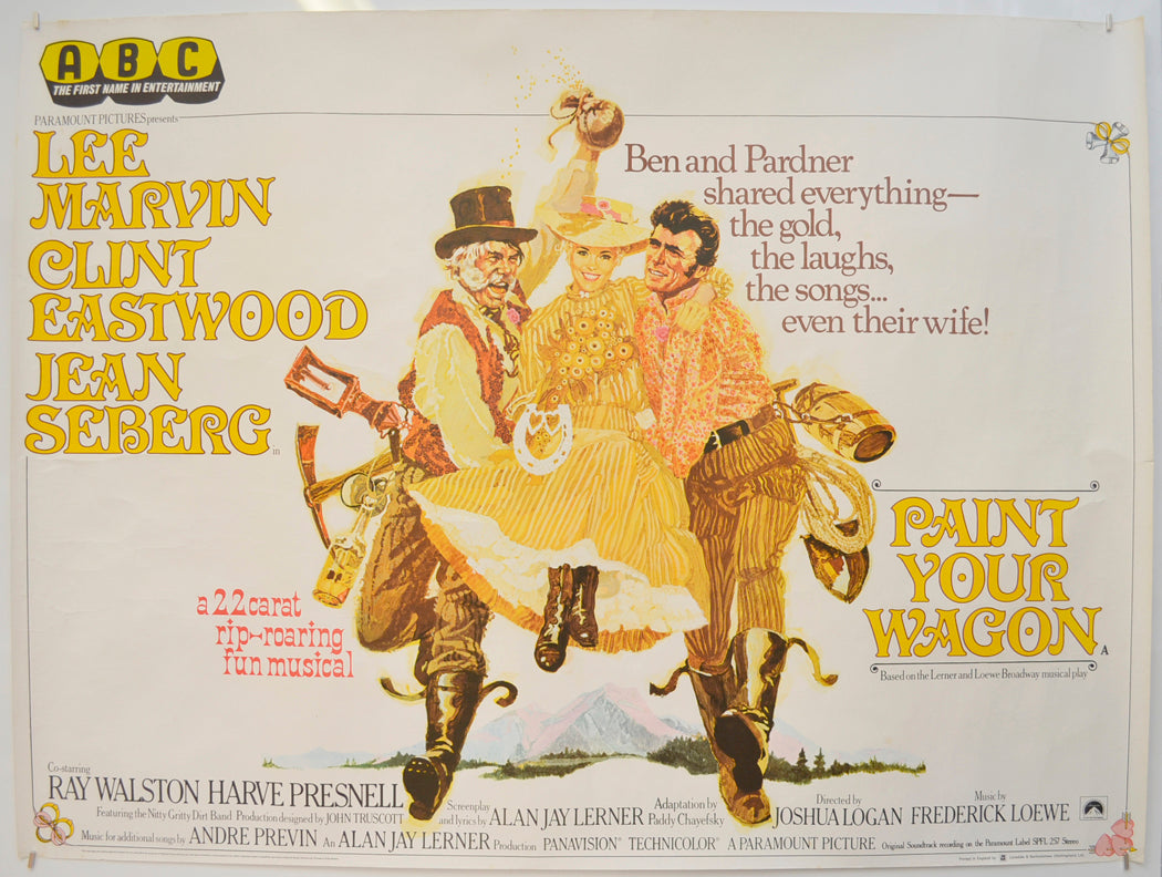 Paint Your Wagon  Original Quad Poster - Film Poster - Movie Poster