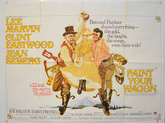 Paint Your Wagon Original Quad Poster - Film Poster - Movie Poster  