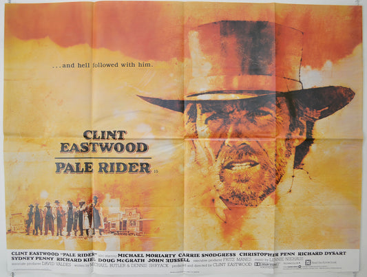 Pale Rider  Original Quad Poster - Film Poster - Movie Poster 