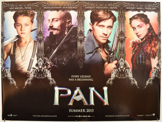 Pan  (Teaser / Advance Version)   Original Quad Poster - Film Poster - Movie Poster